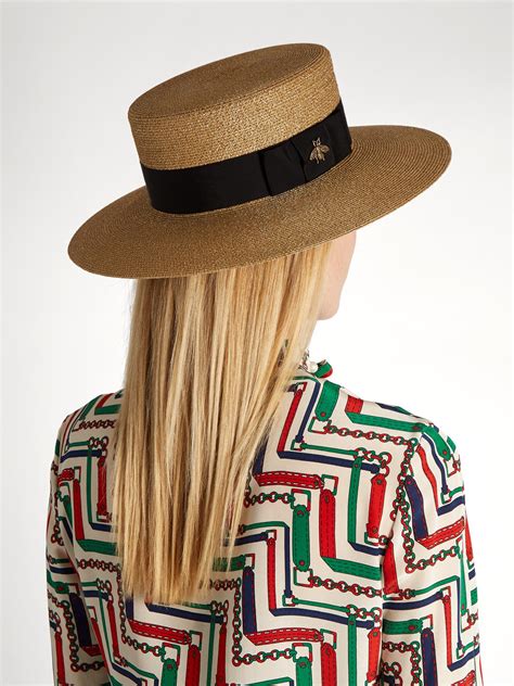 gucci girl hat|gucci straw hat women.